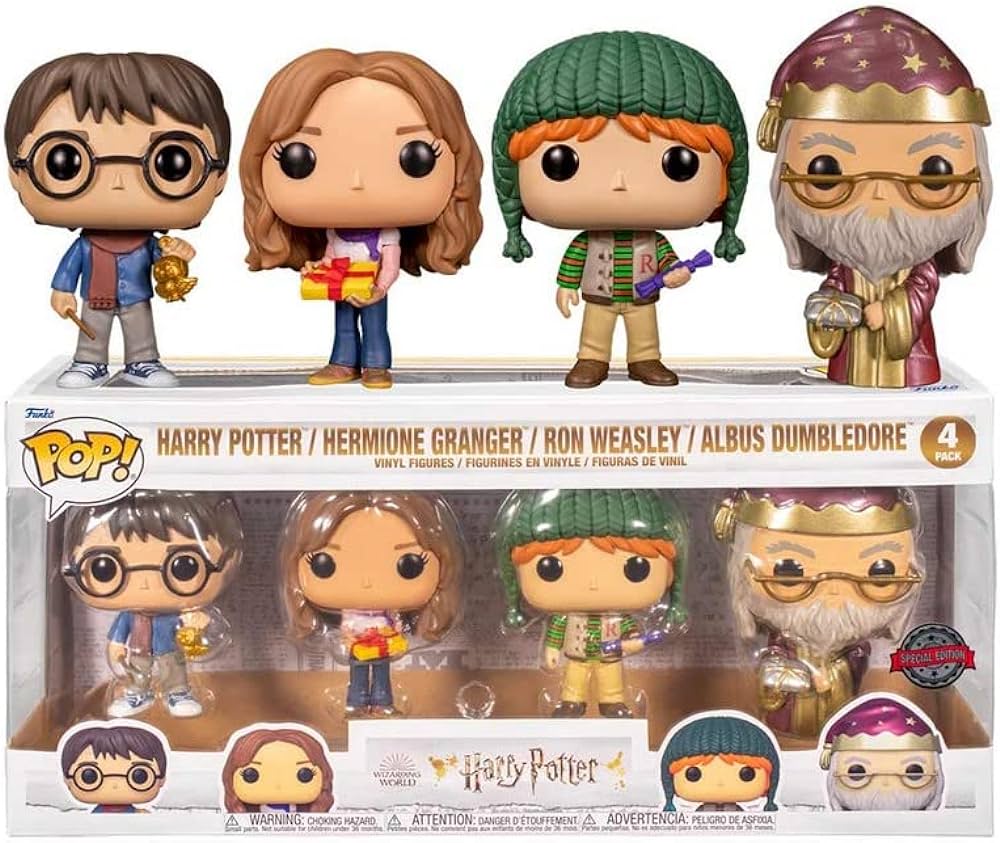 Funko Pop! - Harry Potter - Harry Potter, Hermione Granger, Ron Weasley, Albus Dumbledore 4 Pack