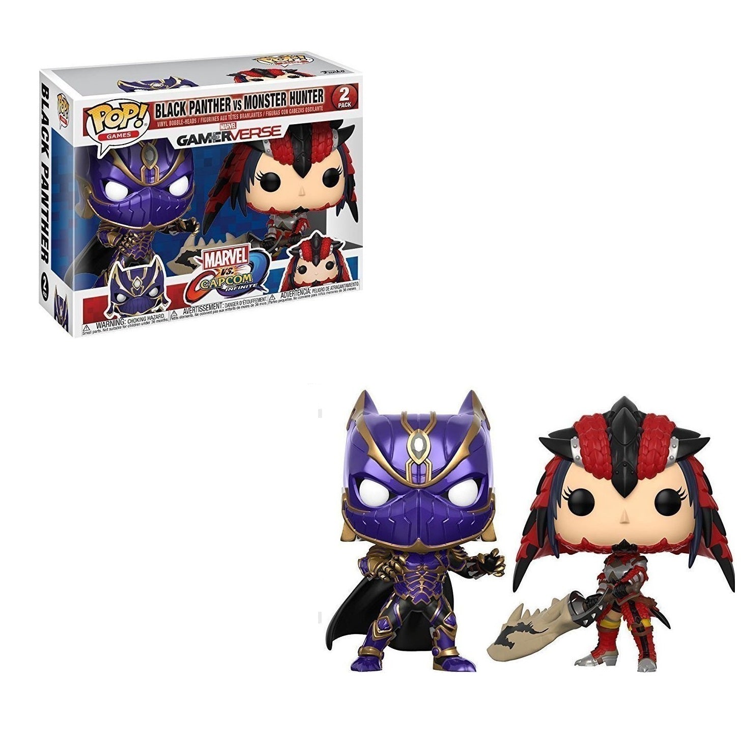 Funko Pop! - Marvel vs. Capcom Infinite - Black Panther vs Monster Hunter